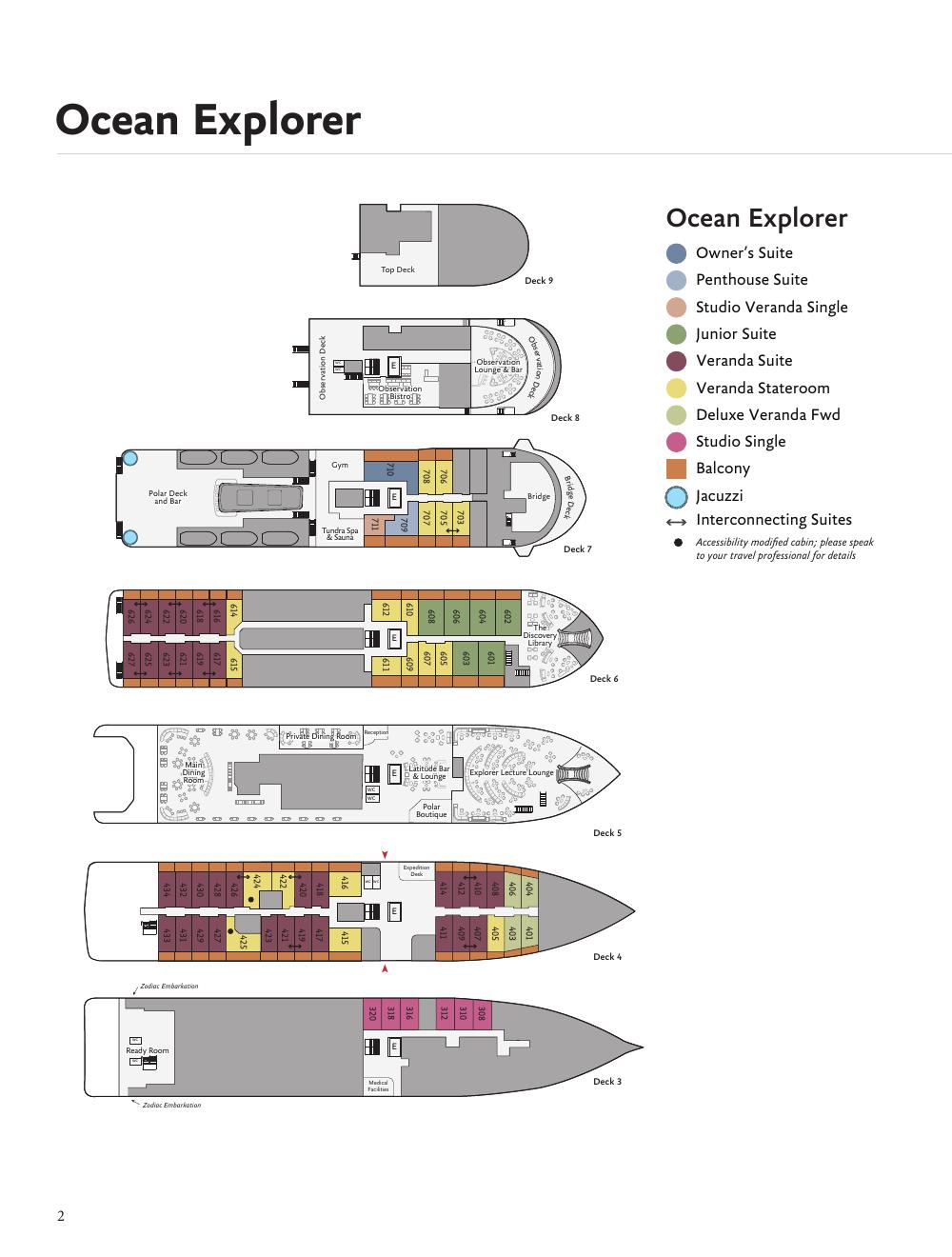 Ocean Explorer deck plan 1